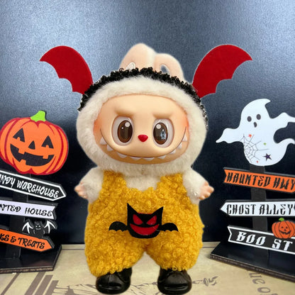Only Clothing for Labubu Halloween Magical Witch Doll Costume Standing Posture 17cm Vinyl Doll Changing Doll Accessories Gift