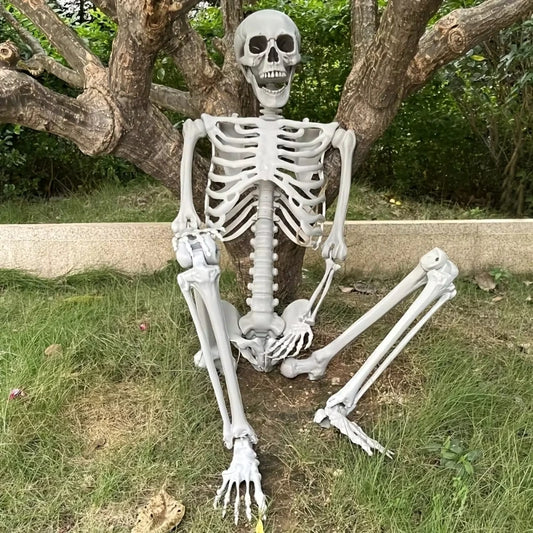 Full Life Size Human Skeleton Halloween Prop 90CM Haunted House Hanging Props Halloween Movable Skeleton Halloween Ornament Toys