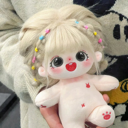 20cm Kawaii Plush Cotton Doll Anime Stuffed Idol Doll Outfit Baby Plushies Toys Star Dolls Action Figure Dress Girls Kids Gifts