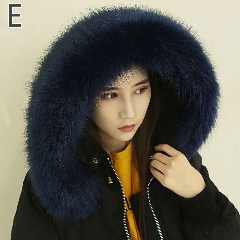 Winter Faux Fur Collar Scarf Women Warm Thick Imitation Fur Shawl Collar Fluffy Neck Warmer Scarves Coat Clothes Accessories