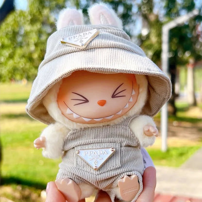 Labubu Corduroy Mini Doll Clothing Set Toys Cute Hats Clothes Shoes Vinyl Doll Accessories Training Sitting Party Games Toys