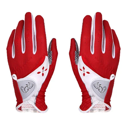 PGM 1 Pairs Women Golf Gloves Soft Breathable PU Leather With Non-Slip Particle Outdoor Sports Wholesale Accessories ST020
