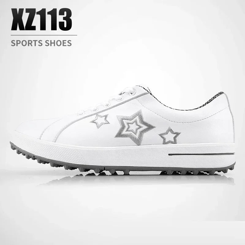 PGM Korean Women Golf Shoes Leisure Fixed Nail Waterproof Sneakers Non-Slip Girls Sports XZ113