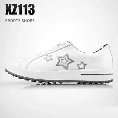 PGM Korean Women Golf Shoes Leisure Fixed Nail Waterproof Sneakers Non-Slip Girls Sports XZ113
