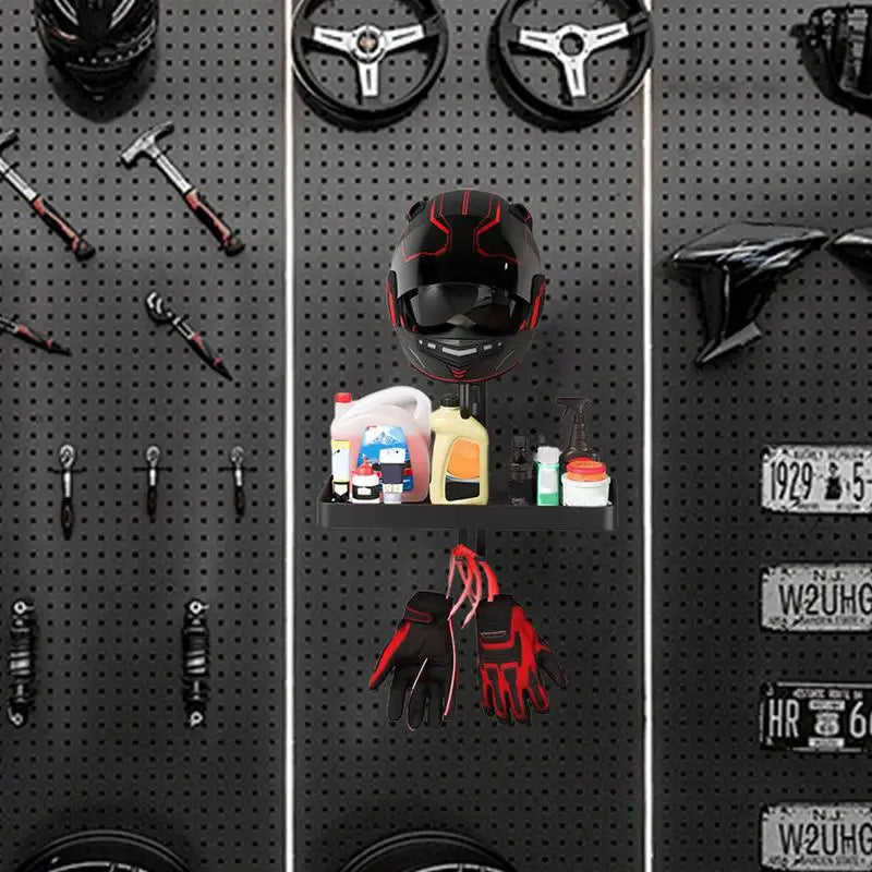 Helmets Holder Wall-Mounted Motorcycle Helmet Bracket Safety Hat Display Rack for Gloves Backpack Riding Cycling Supplies