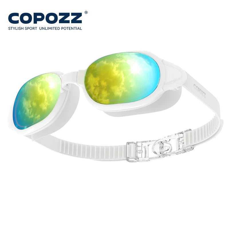 COPOZZ Best Swimming Goggles Men Women Adult Swim Goggle Professional Anti Fog Pool Swimming Glasses Eyewear -1.5 to -7