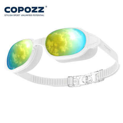 COPOZZ Best Swimming Goggles Men Women Adult Swim Goggle Professional Anti Fog Pool Swimming Glasses Eyewear -1.5 to -7