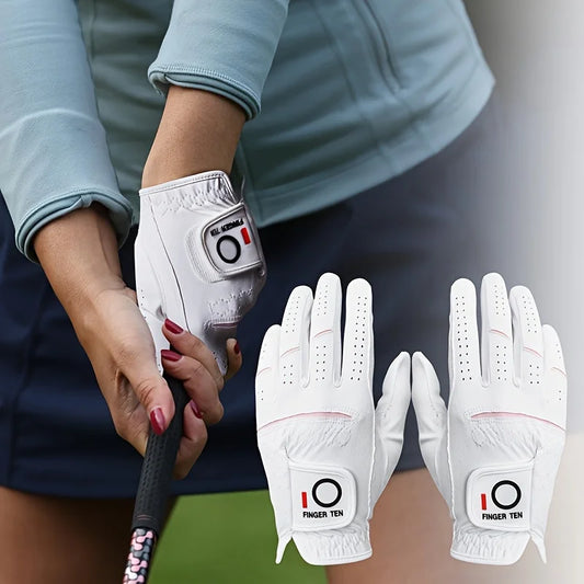 Womens Ladies Golf Rain Gloves Pair Both Hand Left Right Hand, Wet Hot Cool Grip