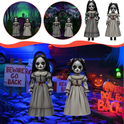 2pcs Halloween Ghost Doll Ground Insertion Decoration Horror Style Outdoor Courtyard Logo Decoration