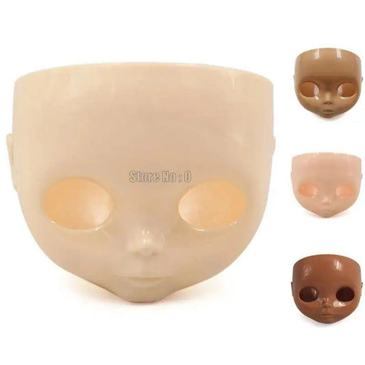 1pc 1/6 Blyth Diy Doll Factory Dolls Faceplate With Backplate 30cm Plastic Blyth No Makeup Face Screw Toys Accessories