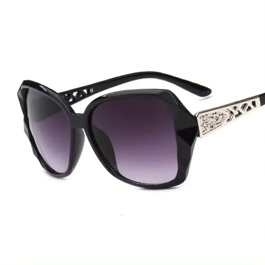 Fashion Oversized Sunglasses Woman Vintage Brand Designer Ladies Sunglasses Plastic Big Frame Black Mirror Gradient Oculos