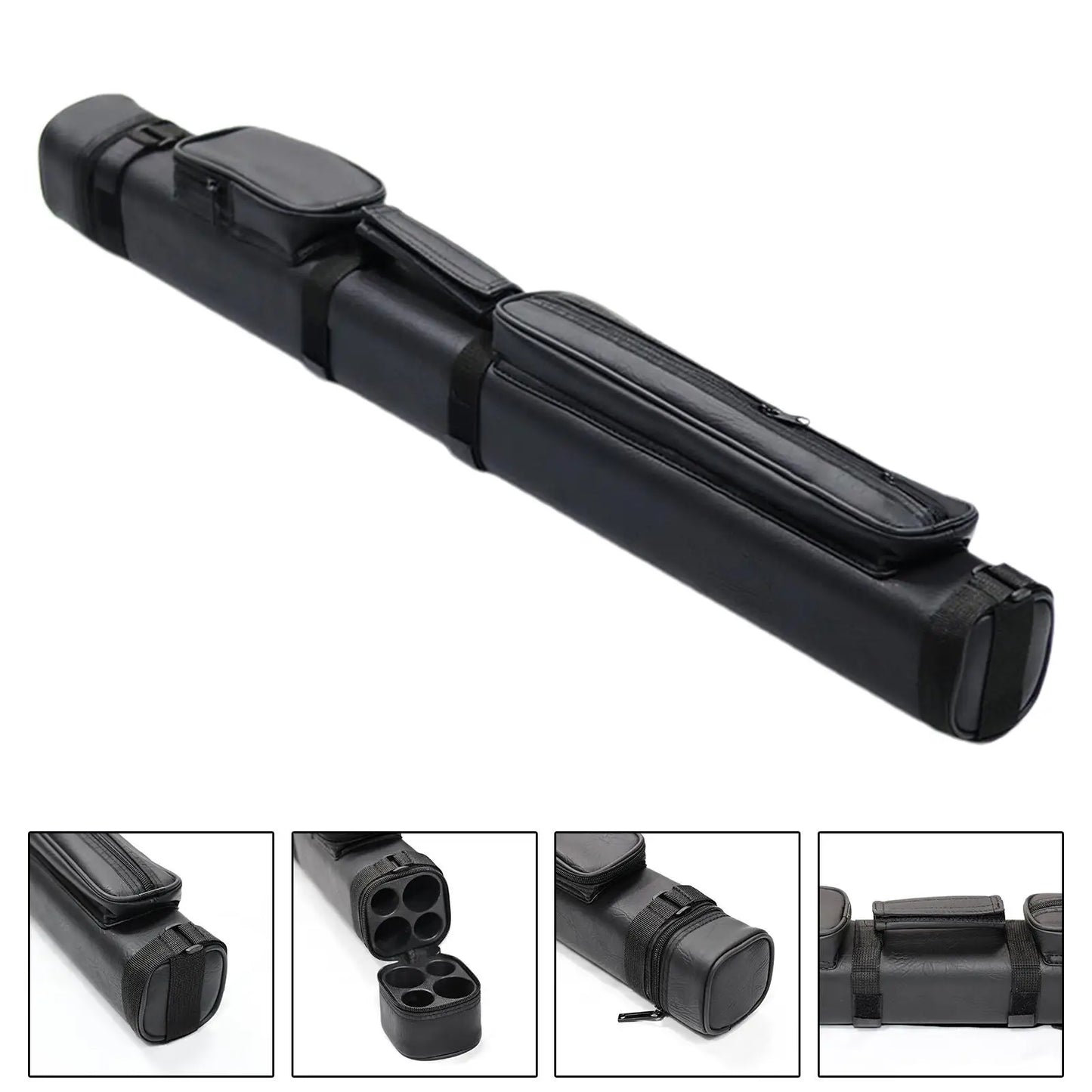Pool Cue Case 4 Holes Protector Professional Heavy Duty Pouch Billiard Pool Cue