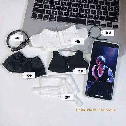 Love and Deepspace Sylus 20cm Plush Doll Clothing Clothes Outfits Dress Up Cosplay Small Bath Towel Replaceable Anime Gift