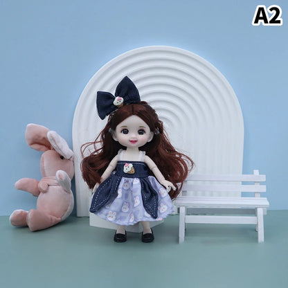 Innovative and Practical for Girls Birthday Gift Cute Fashion Princess DIY Dress Up Toys New 16CM Exquisite Mini Imitation Dolls