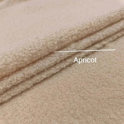 Stretch Fabric Fur Plain by the Meter for Children's Clothes Dolls Sewing Winter Coats White Teddy Hair Plush Cloth Smooth Drape
