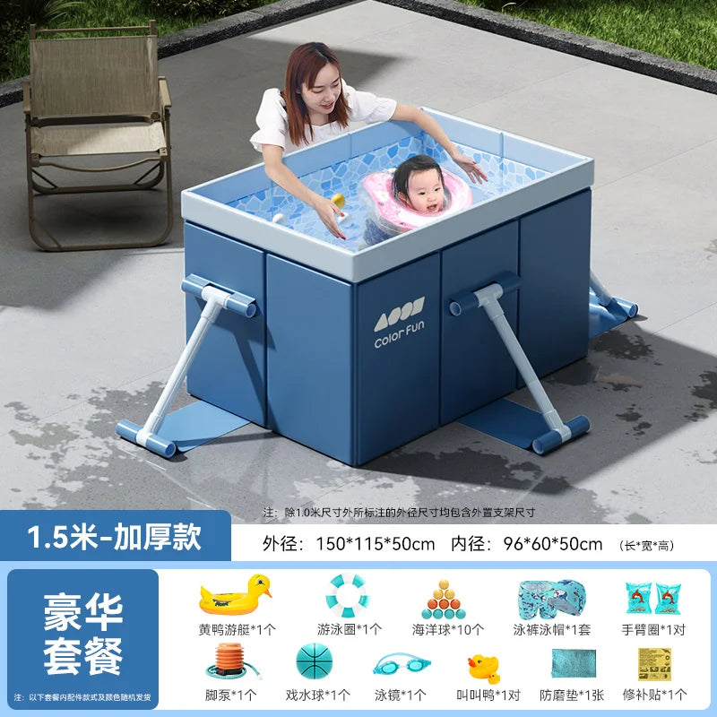CX Swimming Pool Adults and Children Household Bracket Inflatable-Free Swimming Pool Foldable Family Yard