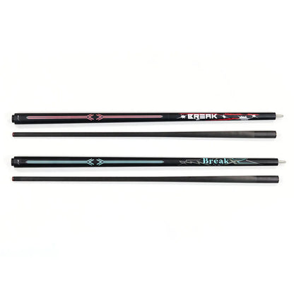Snooker Pool Sport Game Graphite 3-Pc Break Jump Carbon Fiber Pounch Billiard Pool Cue