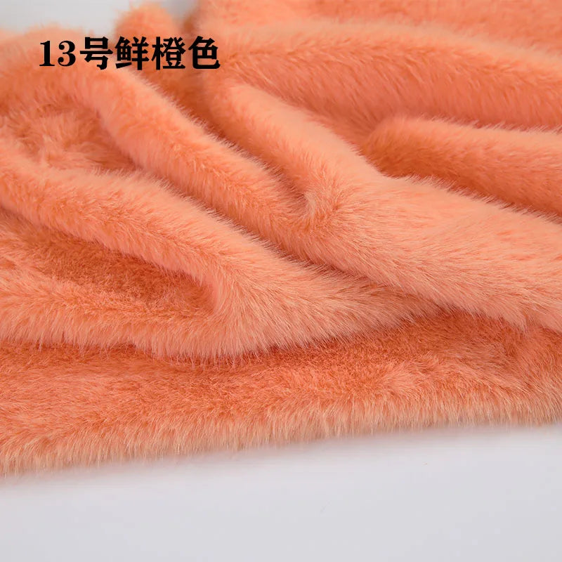 40Colours 2cm Imitation Mink Plush Fur Fabric Doll Manual DIY Counter Scarf Cuddle Doll Faux Fur Fabric 50*50