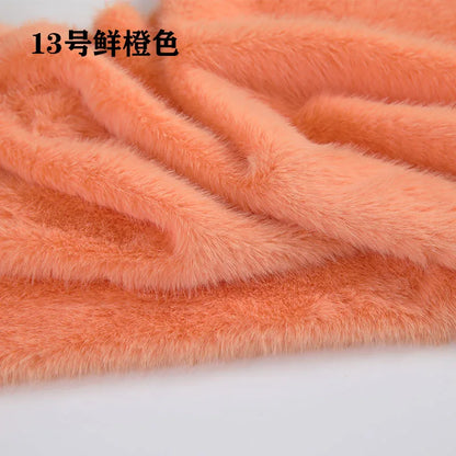 40Colours 2cm Imitation Mink Plush Fur Fabric Doll Manual DIY Counter Scarf Cuddle Doll Faux Fur Fabric 50*50