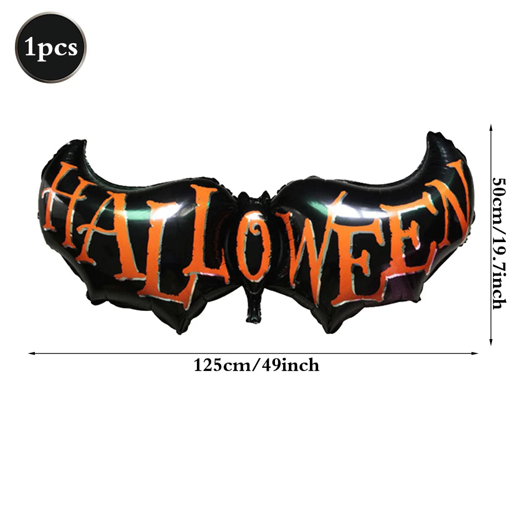 Halloween Decoration Balloons Large Witch Ghost Grim Reaper Tombstone Pumpkin Inflatable Foil Balloon Halloween Party Supplies