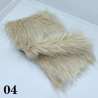 25x45cm Long Hair Faux Fur Fabric for DIY Dolls Hair Beard Craft Making Material Patchwork Garment Sewing Accessories