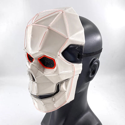 LED Halloween Mask Luminous Neon Skull Mask Cosplay Zombi Ghost Mask Luminous Carnival Festive Party Supplies