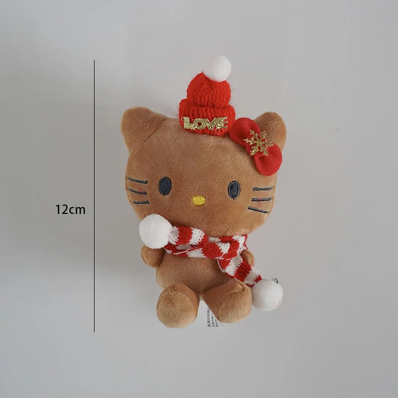 Halloween Christmas Decoration Dolls My Melody Kuromi Cinnamoroll Kt Cat Plush Toy Small Pendant Stuffed Animals Keychains Gifts