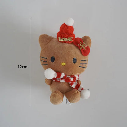 Halloween Christmas Decoration Dolls My Melody Kuromi Cinnamoroll Kt Cat Plush Toy Small Pendant Stuffed Animals Keychains Gifts