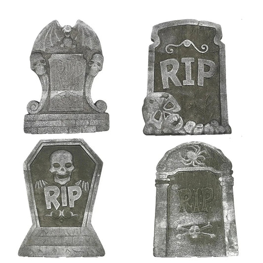 1Pcs Halloween Decoration Skeleton Tomb Tombstone With RIP Letters Bad Omens Haunted House Decor for Home Garden Frighten Kids