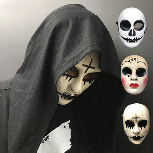 Party Anonymous Masks Halloween Movie Theme Face Masks for Adult Cosplay Film Costume Props Mask Horror Mask Gift for Kids