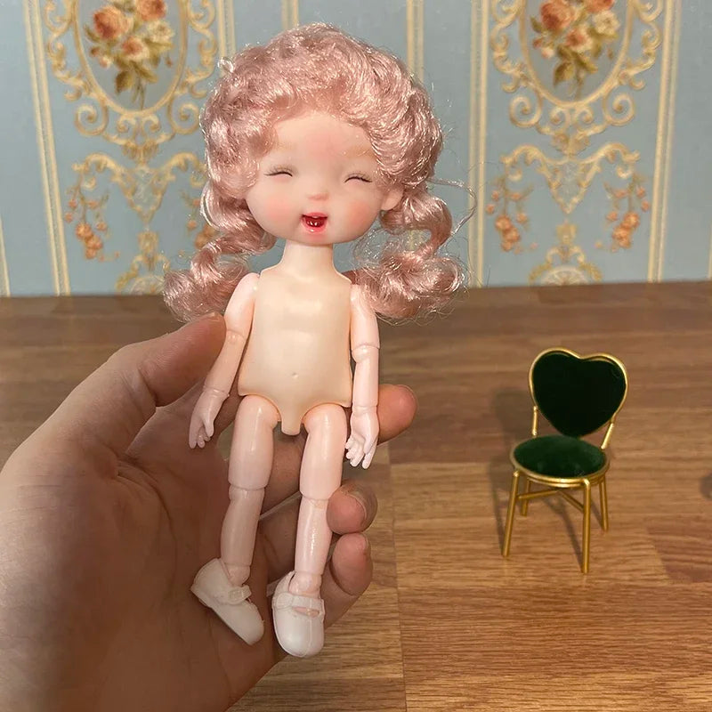 Lovely 17cm Doll 1/8 Bjd Dolls Mini Playhouse Doll Toy Kids Girls Dolls Toy Gift