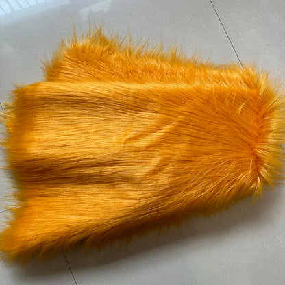 White Long Fur Long Hair Plush Fabric Fur  by the Meter for Clothes Upholstery Toys Coats Doll Sewing Soft Green Faux Fur Cloth