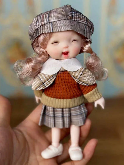 Lovely 17cm Doll 1/8 Bjd Dolls Mini Playhouse Doll Toy Kids Girls Dolls Toy Gift