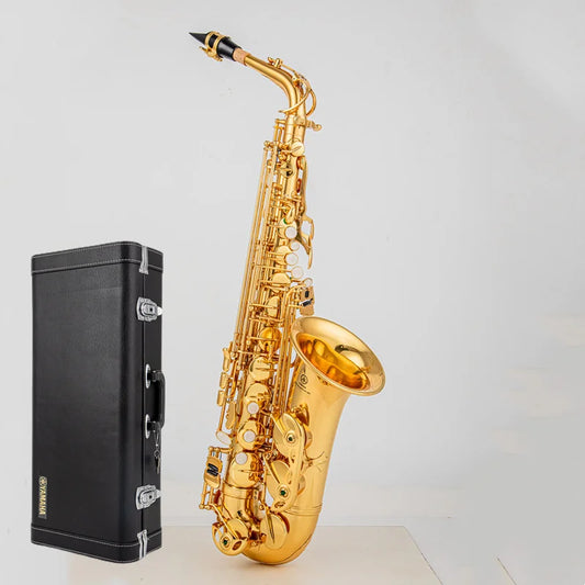 Made in Japan 280 Black Label Professional Alto Drop E Saxophone Gold Alto Saxophone With Band Mouth Piece Reed Case