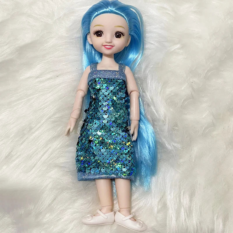New Smile Face Doll 23cm Doll Dress Up Doll Clothes or Princess Doll Kids Girl Toy Birthday Gift Lol Doll BJD Doll