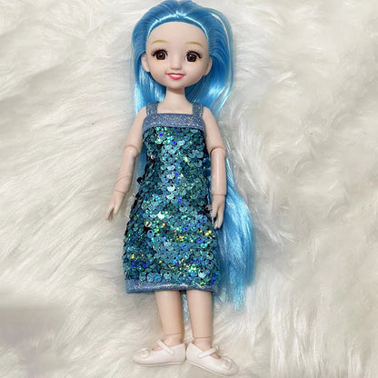 New Smile Face Doll 23cm Doll Dress Up Doll Clothes or Princess Doll Kids Girl Toy Birthday Gift Lol Doll BJD Doll