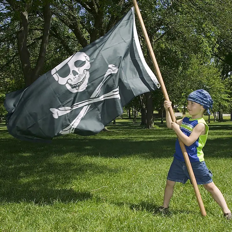 60*90cm Pirate Banner Pirate Theme Birthday Party Decorations Pirate Ship Skull Pennant Flags for Halloween Party Decor Cosplay