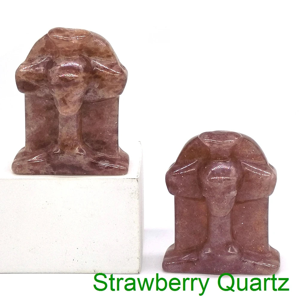 Halloween Foam Tombstone Skull Cross Decoration Natural Stone Crystal Gravestone Carving Reiki Healing Figurine Gemstone Gift