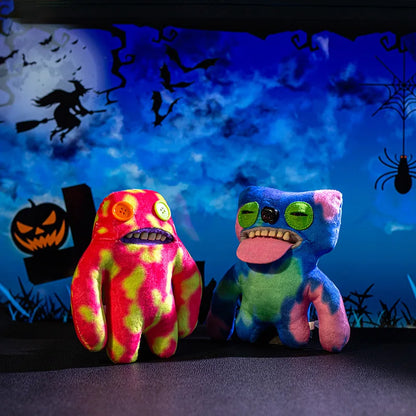 20cm Big Teeth Funny Ugly Monster Plush Doll Special Style Colorful Monster Doll Halloween Collection Gift Home Ornament