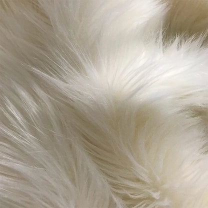 25*25Cm Faux Fur Fabric Square Artificial Fur Long Pile Plush Fabric for DIY Chair Cushion Crafts Dolls Beard Hair Decoration