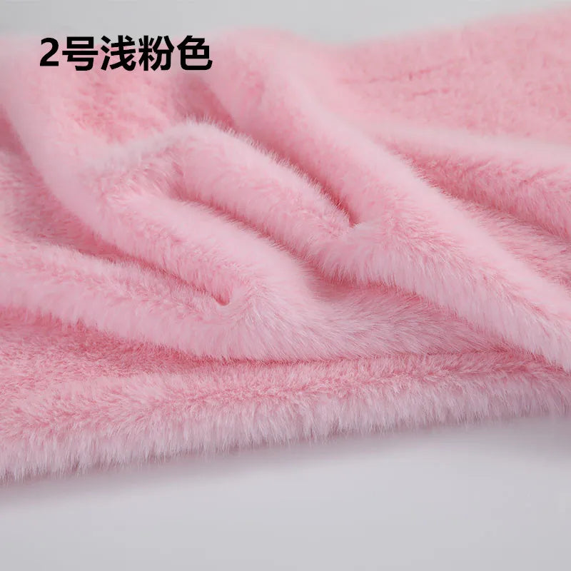 40Colours 2cm Imitation Mink Plush Fur Fabric Doll Manual DIY Counter Scarf Cuddle Doll Faux Fur Fabric 50*50