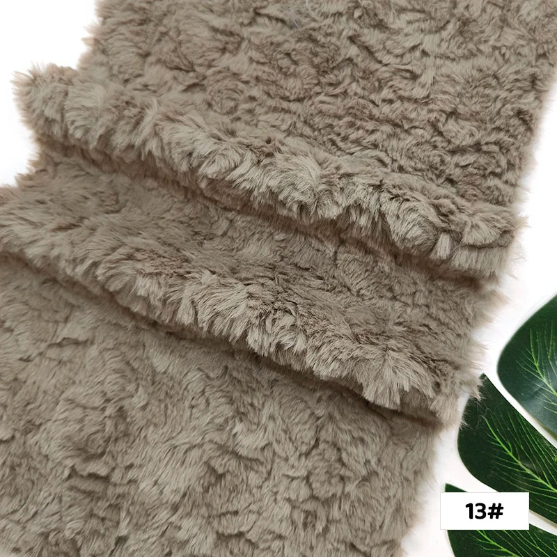 25x45cm Embossed Microfiber Plush Faux Fur Furry Fabric Soft Imitation Rabbit Fur DIY Doll Garment Coat Jacket Sewing Material