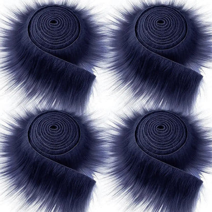 Crafts Gift Trimming Soft Apparel Sewing Fluffy Trim Fabric Roll Faux Fur Ribbon Tapes Long Plush Fur Fabric Plush Fur Stripe