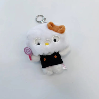 Kawaii Hello Kitty Plush Toy Keychain Halloween Ghost Anime Headband Removable Stuffed Bag Pendant Girl Accessories Doll Gift