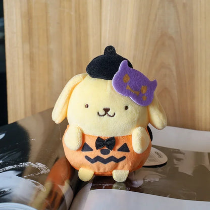 2023 New Sanrio Cinnamoroll Kuromi Halloween Cape Plush Pendant Doll Cute Doll School Bag Ornament Keychain Children's Gift