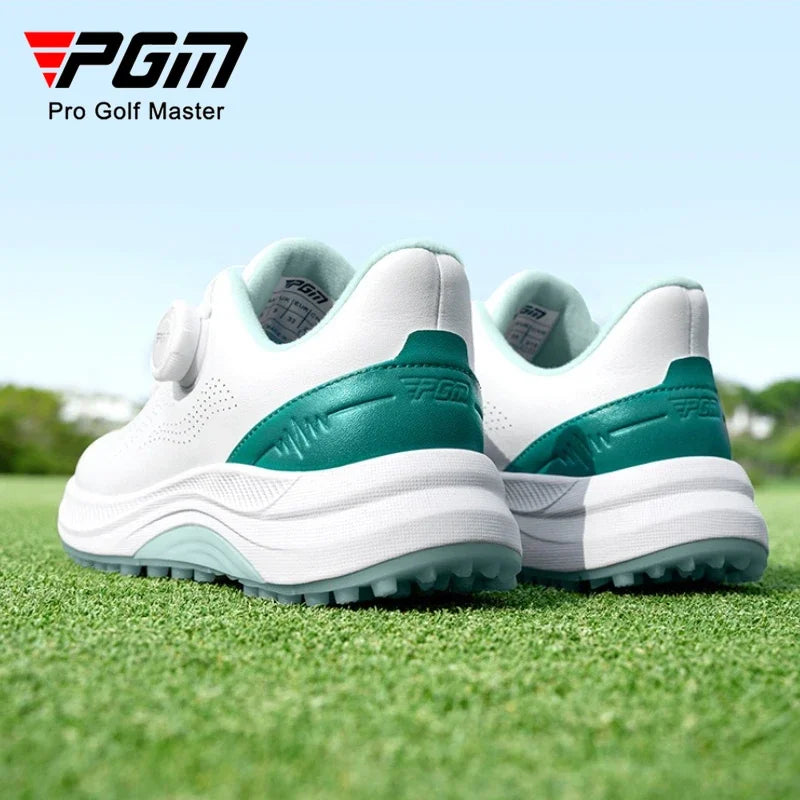 PGM Children Golf Shoes Breathable Anti Slip Wear-Resistant Knob Buckle for Boys Girls Outdoor Sports Sneakers XZ407
