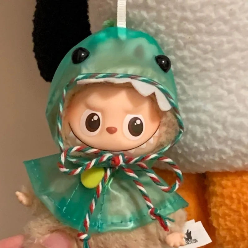 For Labubu 4.0 the Monsters Pin for Love Series Cute Mini Raincoats Waterproof Outfit for Labubu V4 Doll Clothes Accessories