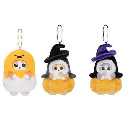 Halloween Collection Amine Mofusand Plush Doll Toys Keychain Pumpkin Gudetama Shark Cat Soft Doll Bag Pendant Stuffed Plushie