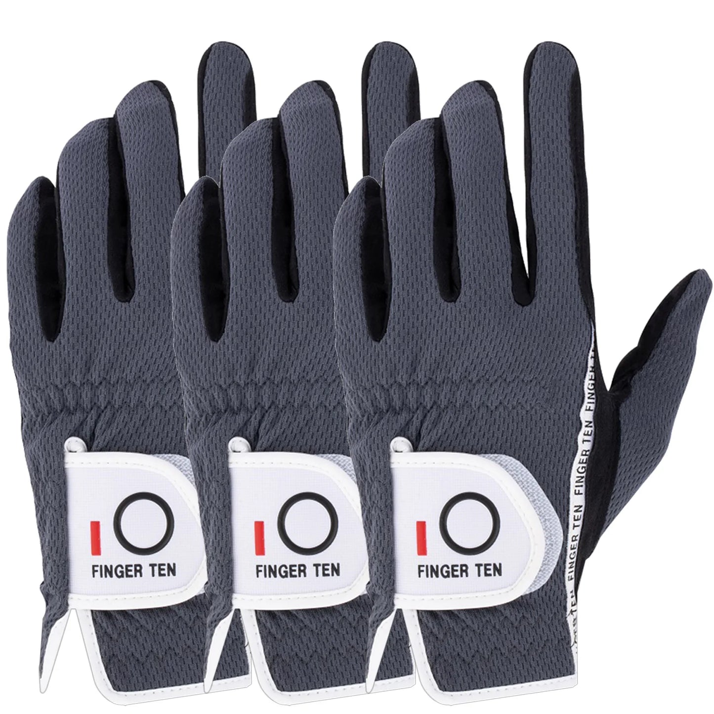 3 Pack Breathable Great Grip Golf Rain Gloves Men Left Right Hand All Weather Grip Black Grey Green S M ML L XL