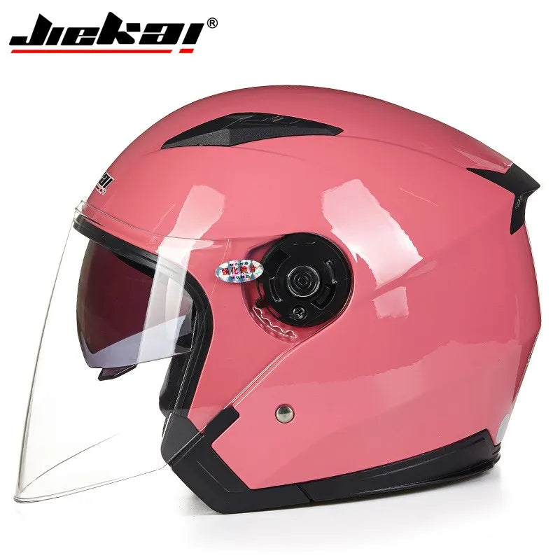 NEW Motorcycle Electric Bicycle Helmet Four Seasons DoubleLenses Racing Half Helmets Motorbike Helmet Medio Casco